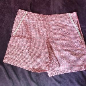 CAbi Picnic Shorts in red and pink accents